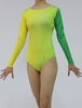 Spandex Zentai costume Ombre jaune manches longues Lycra justaucorps pour les femmes Déguisements Halloween