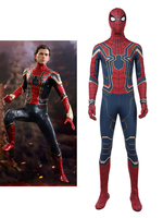 Spider Man - Costume de cosplay en Combinaison de Spiderman Peter Parker dans le film Avengers 3 Infinity War en version de luxe Déguisements Halloween
