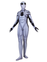 Spiderman The Future Foundation Costume Blanc Lycra Spandex Polyester Fibre Marvel Comics Combinaison Cosplay