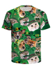 St Patrick T Shirt Vert Haut Imprimé 3d Chien Chat Unisexe Haut Irlandais À Manches Courtes Déguisements