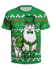 St Patrick Vert T-shirt Imprimé Irlandais En Trèfle À Manches Courtes 3d Déguisements