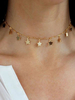Star Chocker Colliers Blond Aluminium Pearls Bijoux pour femmes