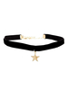 Star Pendent Choker Collier en velours noir pour femme
