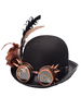 Steampunk Chapeau noire vintage Engrenage Costume Steampunk en tweed unisexe Déguisements Halloween