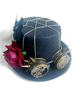 Steampunk Chapeau Vintage Costume noire Steampunk en tweed pour Femmes Accessoires de Costume Déguisements Halloween de Fête