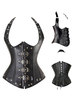 Steampunk Corset Costume Rivet Boucle métallique Lace Up Synthétique Corset Déguisements Halloween