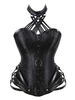 Steampunk Corset Faux cuir Bustier Costume Déguisements Halloween Costume gothique de Fête