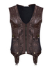 Steampunk Corset Haut faux cuir Déguisements Halloween pour Hommes