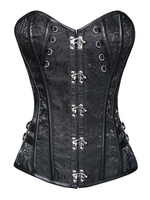 Steampunk Corset Haut Vintage Jacquard Boutons Costume Déguisements Halloween pour Femmes
