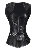Steampunk Corset Haut vintage métallique rivet Costume d\\