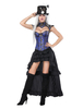 Steampunk Corset Jacquard et Jupe à Volants Déguisements Halloween de fête Costume pour femmes