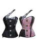 Steampunk Corset Vintage Costume Déguisements Halloween Bustier Jacquard Rivet pour Femmes