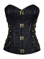 Steampunk Costume Corset pour Femmes Déguisements Halloween Bustier avec Chaînes métalliques