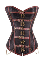 Steampunk Costume Déguisements Halloween Gothique Corset Jacquard Femmes Cincher Top taille formateur