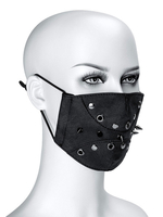 Steampunk Face Cover Rivets PU Cuir Noir Gothic Lolita Accessoires