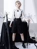 Steampunk Lolita Bloomers Short Lolita Salopette Droit Noir
