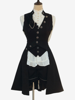 Steampunk Lolita Manteaux Noir Printemps Lolita
