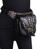 Steampunk Lolita sac à main noir en cuir PU Rivets taille Pack gothique Lolita accessoires