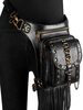Steampunk Lolita sac noir en cuir PU Rivets frange sac à bandoulière gothique Lolita accessoires