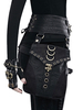 Steampunk Lolita sac noir PU cuir détails en métal PU cuir gothique Lolita accessoires