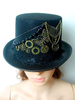 Steampunk Top Hat Noir Vintage Chaîne Rétro Costume Accessoires Déguisements Halloween