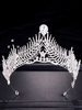 Strass mariage couronne argent strass perlé alliage casque de mariée royale