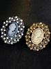 Strass mariée Vintage broche camée ovale Pin nuptiale
