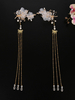 Style chinois Lolita coiffure rose en métal frange fleurs Sakura motif tête fleur accessoire Lolita cheveux accessoires