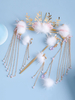 Style chinois Lolita coiffure rose gelée accessoire en métal frange fleurs Lolita cheveux accessoires