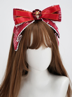 Style chinois Lolita coiffure rouge dentelle polyester fibre accessoire fleurs Lolita bandeau Déguisements Halloween