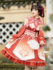 Style chinois Lolita JSK Robe 5 pièces Ensemble Tea Party Polyester Fibre Lolita Jumper Jupe Ensemble complet