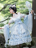 Style chinois Lolita JSK robe classique 3 pièces ensemble brodé dentelle fleurs