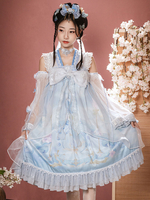 Style chinois Lolita OP robe bébé bleu nuage Dreamland Lolita Robes une pièce Déguisements Halloween