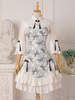 Style chinois Lolita OP Robe Imprimé Fleur Qi cheongsam Lolita Robes une pièce Déguisements Halloween