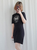 Style chinois Lolita OP robe imprimée en mousseline de soie noir Lolita robe une pièce Déguisements Halloween