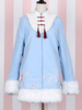 Style chinois manteaux Lolita lumière ciel bleu frange brodé manteau synthétique hiver Lolita Outwears Déguisements Halloween