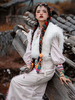 Style Pastoral Lolita Outfits Blanc Jacquard Fringe Manches Longues Pardessus Top