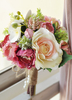 Succulent mariage Bouquet perlé main attachée soie fleur Bouquet de mariée