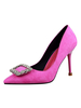 Suede femmes talons hauts a souligné strass bout pointu glisser sur les escarpins Chaussures de soirée