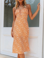 Summer Slip Dress Cami Straps Floral Printed Beach Dress