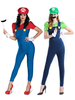 Super Mario Bros 2021 Déguisements Halloween Costume cosplay costume deux pièces avec chapeau Mustache