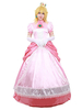 Super Mario Bros Cosplay Costume 2021 Princess Rose Pêche 4 Pièces Cosplay Ensemble Déguisements Halloween