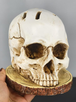 Support à couverts en forme de crâne dHalloween avec 6 emplacements organiseur de vaisselle gothique