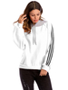 Sweat à Capuche à Lacets Femme avec Les Manches Longues Bicolores avec Les Rayures avec Les Poches en Coton Sweat à Capuche Femme