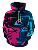 Sweat à capuche à manches longues Naruto Print Constrast pour les hommes