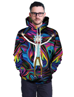 Sweat à capuche à manches longues Rick And Morty à capuche pour hommes