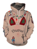 Sweat À Capuche Abricot Profond Hauts De Noël Costumes De Vacances Causales Bikini Imprimé
