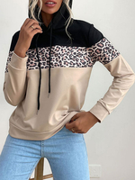 Sweat à Capuche avec Manches Longues Bicolores Sweat Femme