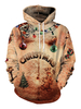 Sweat À Capuche De Noël Marron Clair Tops Décontractés Costumes De Vacances