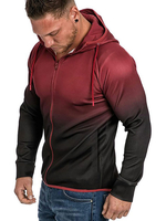 Sweat À Capuche En Polyester À Manches Longues Pour Hommes À Zip